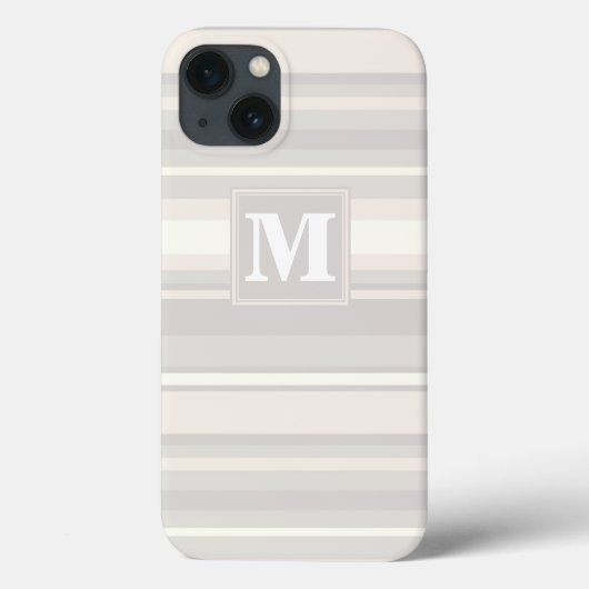Monogram beige strepen Hoesje-Mate iPhone draagtas Case-Mate iPhone Case (Achterkant)