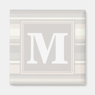 Monogram beige strepen magneet
