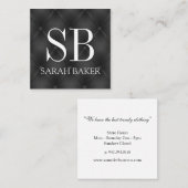 Monogram Beklede Padding Vierkante Visitekaartje (Voorkant / Achterkant)