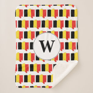 Monogram BELGIUM FLAG Sherpa Deken