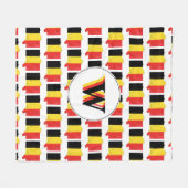 Monogram BELGIUM Vlag Fleece Deken (Voorkant (Horizontaal))