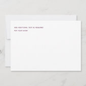 Monogram Berry Wine Gold Wedding Save the Date (Achterkant)