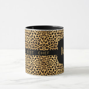 Monogram Best Chef Cheetah Print van World Mok