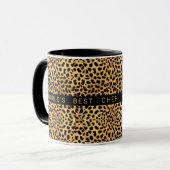 Monogram Best Chef Cheetah Print van World Mok (Voorkant links)