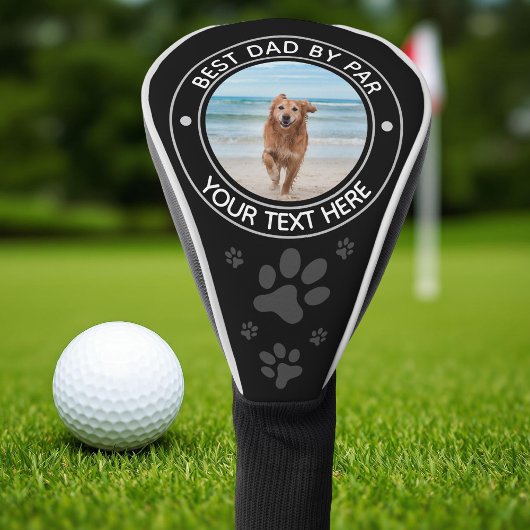 Monogram Best Dad van Par Dog Foto gepersonaliseer Golfheadcover