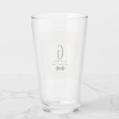 Monogram BEST MAN Groomsmen Groomsman Fleurdelis Glas (Achterkant)