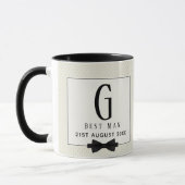 Monogram BEST MAN Groomsmen Groomsman Fleurdelis Mok (Links)