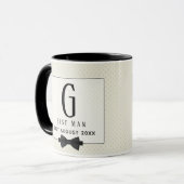 Monogram BEST MAN Groomsmen Groomsman Fleurdelis Mok (Voorkant links)