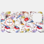 Monogram betoverend Waterverf vogelpatroon Case-Mate iPhone Case (Achterkant (horizontaal))