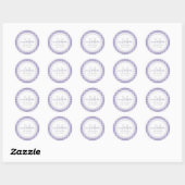 Monogram Bewaar de datum Stickers Gingham PW (Vel)