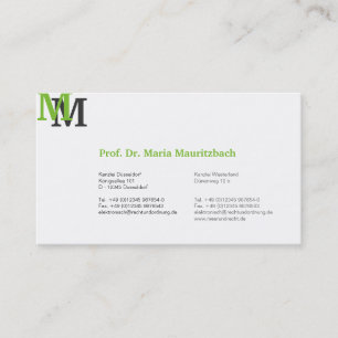 Monogram bezoekkaarten visitekaartje