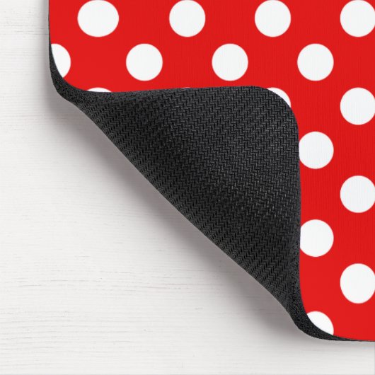 Monogram, Big Polka Dots, rood, zwart en wit Muismat (Hoek)