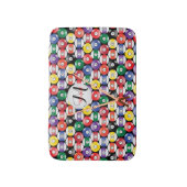 Monogram Billiard Pool Ball-ontwerp Badmat (Voorkant Verticaal)