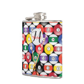 Monogram Billiard Pool Balls Heupfles (Links)