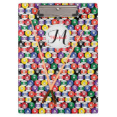 Monogram Billiards Ball Pattern Klembord (Voorkant)