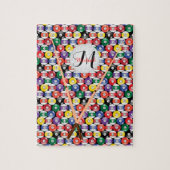 Monogram Billiards Pool Ball Patroon Legpuzzel (Verticaal)