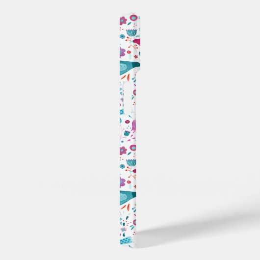 Monogram Bird Pattern Case-Mate iPhone Case (Achterkant / Rechts)