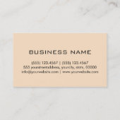 Monogram Bisque kleur achtergrond Visitekaartje (Achterkant)