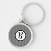 Monogram Black Check Sleutelhanger (Voorkant)