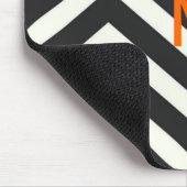 Monogram Black Chevron MousePad Muismat (Hoek)