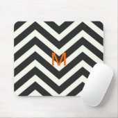 Monogram Black Chevron MousePad Muismat (Met muis)