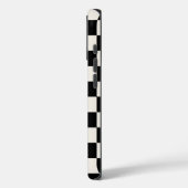 Monogram Black Cream Checkered Pattern Case-Mate iPhone Case (Achterkant / Links)