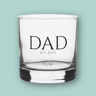 Monogram Black Dad Typografie Whisky Glas