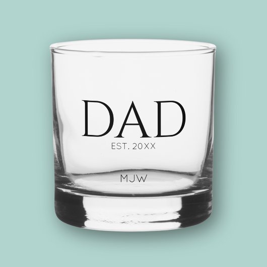 Monogram Black Dad Typografie Whisky Glas