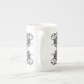 Monogram Black Damask Porselein Kop (Achterkant)