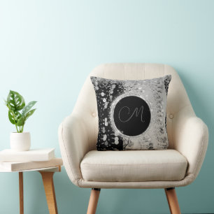 Monogram Black en Silver Gypsy Scarf Kussen