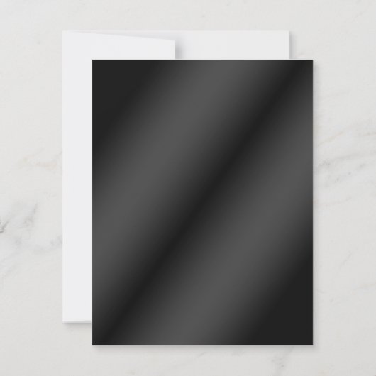 Monogram Black FAUX Satin Plis avec Aqua RSVP (Dos)