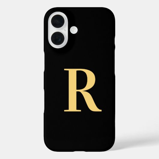 Monogram Black Gold Case-Mate iPhone Case (Achterkant)