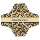 Monogram Black Gold Leopard Print Cheetah Animal Voetbal (Enkel)