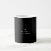 Monogram Black Gold | Modern Chic Elegant