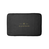 Monogram Black Gold | Moderne minimalistische lega Badmat (Voorkant)