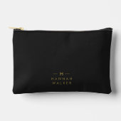 Monogram Black Gold | Moderne minimalistische lega Etui (Voorkant)