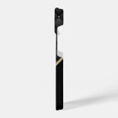 Monogram Black Gold Stud iPhone Hoesje (Linkerkant)