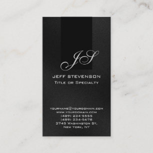 Monogram Black Grey Consultant Visitekaartje