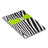 Monogram Black Limoen White Zebra Striped Notitieb Notitieboek (Rechterzijde)