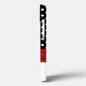 Monogram Black Red White Polka Dot iPad Air Case (Achterkant / Links)