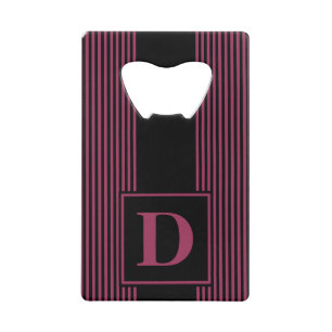 Monogram Black/Rose sangria Pinstripe