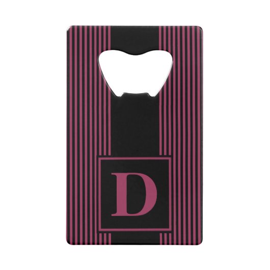 Monogram Black/Rose sangria Pinstripe (Devant)