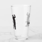 Monogram Black Silhouette Golfer Glas (Links)
