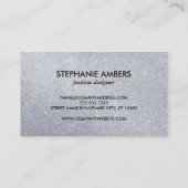 Monogram Black/Silver Box Chevron Glitter Visitekaartje (Achterkant)