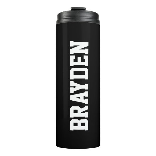 Monogram Black Thermal Tumbler Thermosbeker (Voorkant)