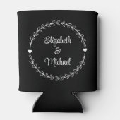 Monogram Black Wedding Blikjeskoeler (Achterkant)