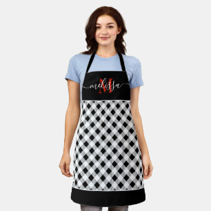 Monogram Black White Buffalo Pset Apron Schort