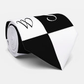 Monogram Black White, gecheckt met Trendy Stylish  Stropdas (Opgerold)