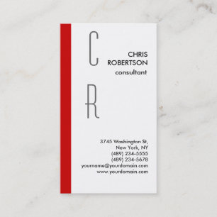 Monogram Black White Grey Visitekaartje