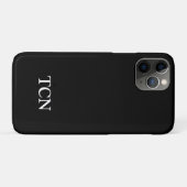 Monogram Black White Minimalist Modern Case-Mate iPhone Case (Achterkant (horizontaal))